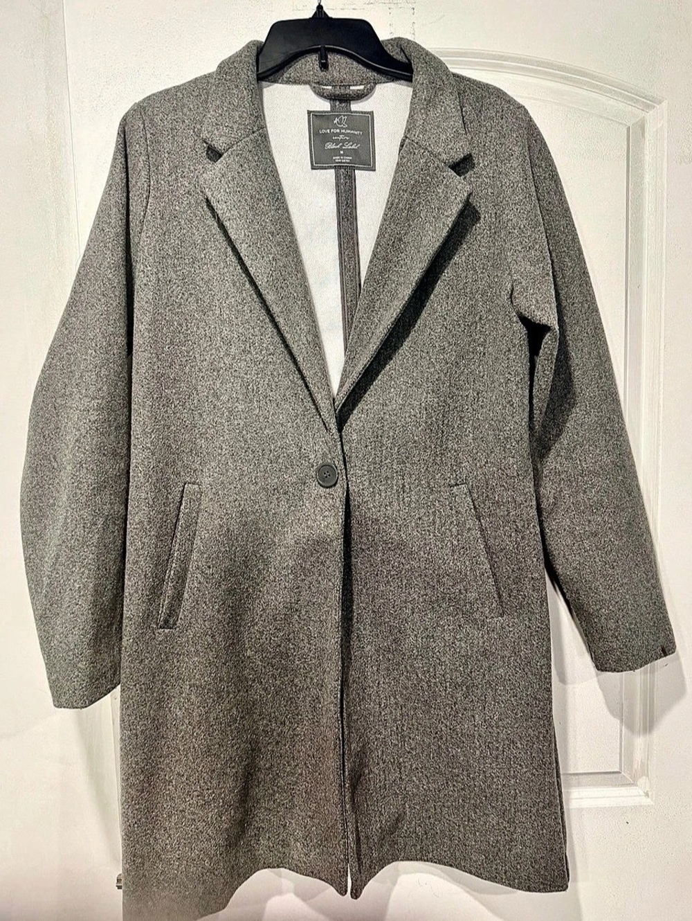 Love for Humanity Gray Longline Coat